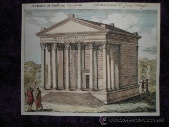Arte: Templo de Antonio y Faustina, Sandrart 1679 - Foto 2