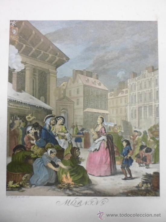 Arte: Ma&ntilde;ana de invierno, Willian Hogarth, 1784 - Foto 1