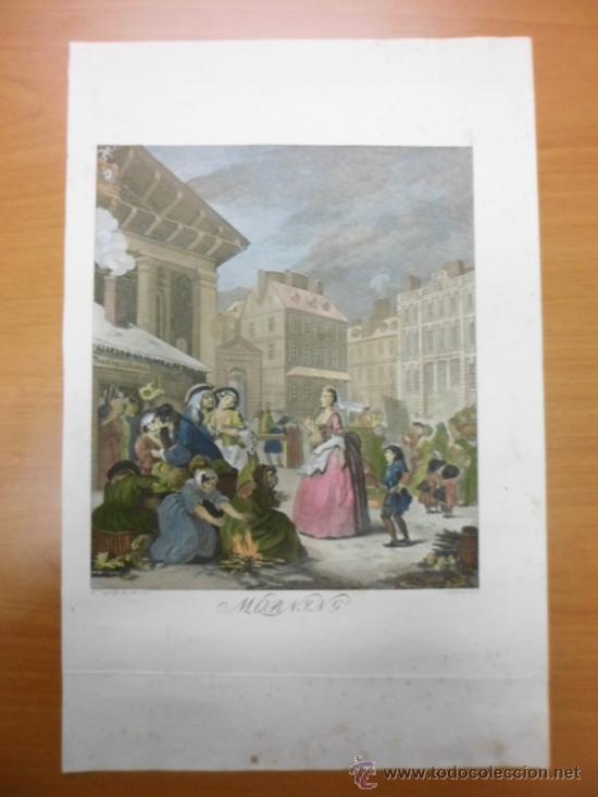 Arte: Ma&ntilde;ana de invierno, Willian Hogarth, 1784 - Foto 2