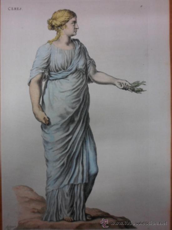 Arte: Diosa Ceres, Sandrart, 1679 - Foto 1