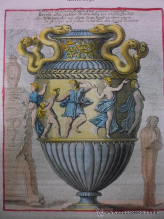 Arte: Vasija decorada romana, Sandrart, 1679 - Foto 1