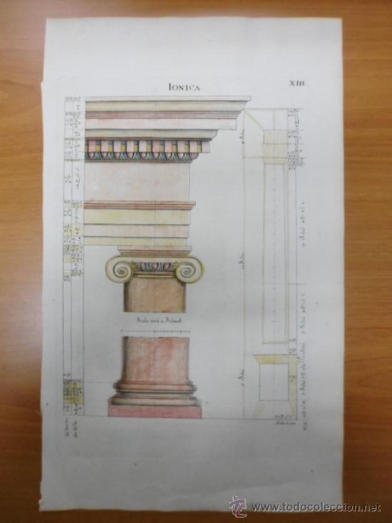 Arte: Boceto columna j&oacute;nica, Sandrart, 1679 - Foto 3