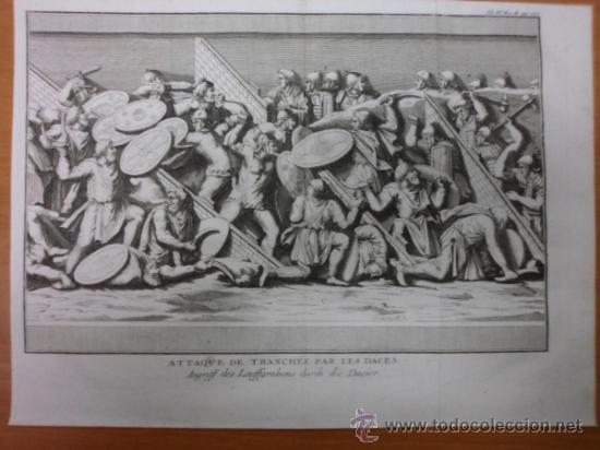 Arte: Guerra romana contra los dacios, Polybio-Trattner, 1759 - Foto 2