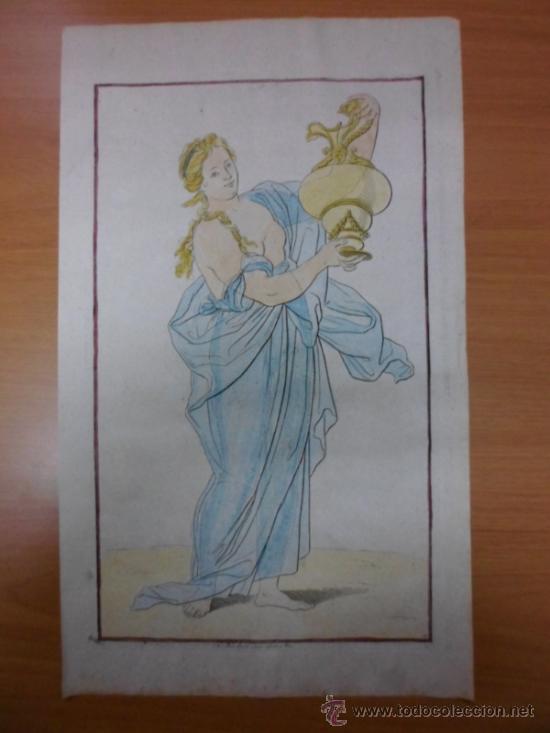 Arte: Mujer barroca con jarr&oacute;n, Johann Daniel Preissler, 1750 - Foto 3