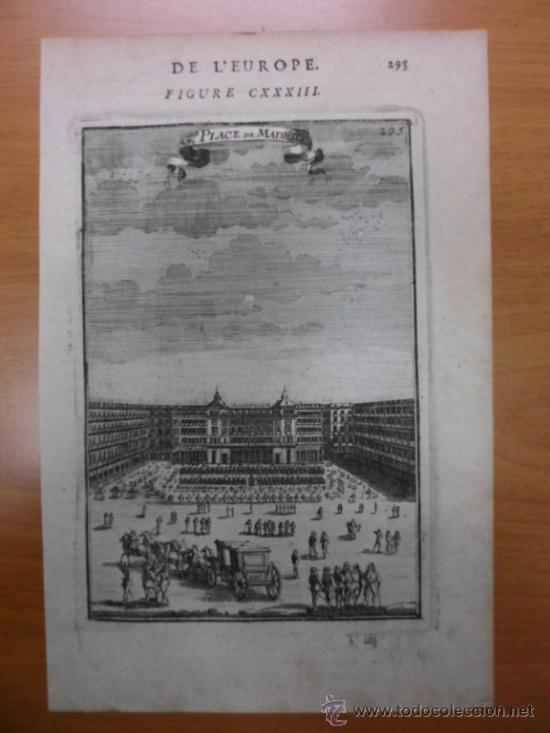 Arte: Plaza mayor de Madrid (Espa&ntilde;a), 1683, Mallet - Foto 1