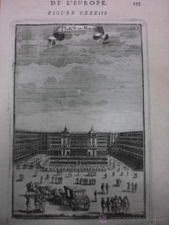 Arte: Plaza mayor de Madrid (Espa&ntilde;a), 1683, Mallet - Foto 2