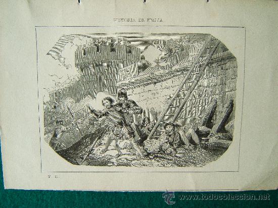 Arte: HISTORIA DE ITALIA DESDE LA INVASION DE LOS BARBAROS HASTA NUESTROS DIAS ( 8 GRABADOS ) - 1858 - Foto 8 - 35831307
