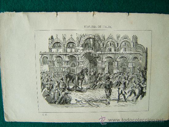Arte: HISTORIA DE ITALIA DESDE LA INVASION DE LOS BARBAROS HASTA NUESTROS DIAS ( 8 GRABADOS ) - 1858 - Foto 9 - 35831307
