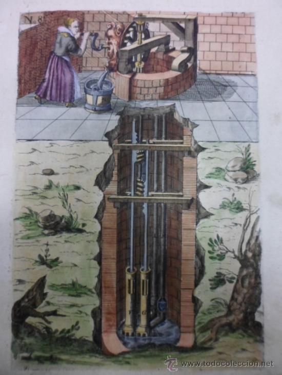 Arte: Bomba hidr&aacute;ulica renacentista, 1620, Ramelli - Foto 1