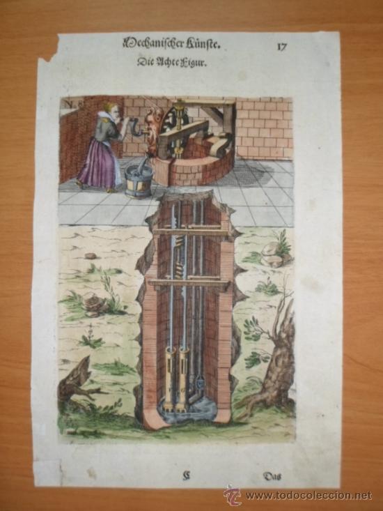 Arte: Bomba hidr&aacute;ulica renacentista, 1620, Ramelli - Foto 2