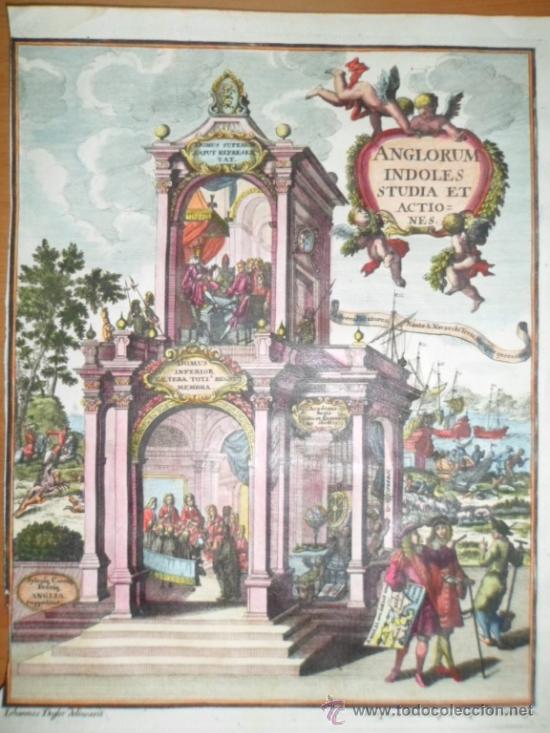 Arte: Frontispicio o portada. de atlas, 1702, Degler - Foto 1