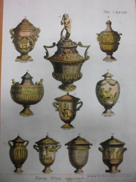 Arte: Urnas funerarias romanas, 1757, Montfaucon - Foto 1