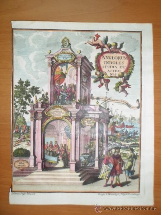 Arte: Frontispicio o portada. de atlas, 1702, Degler - Foto 2