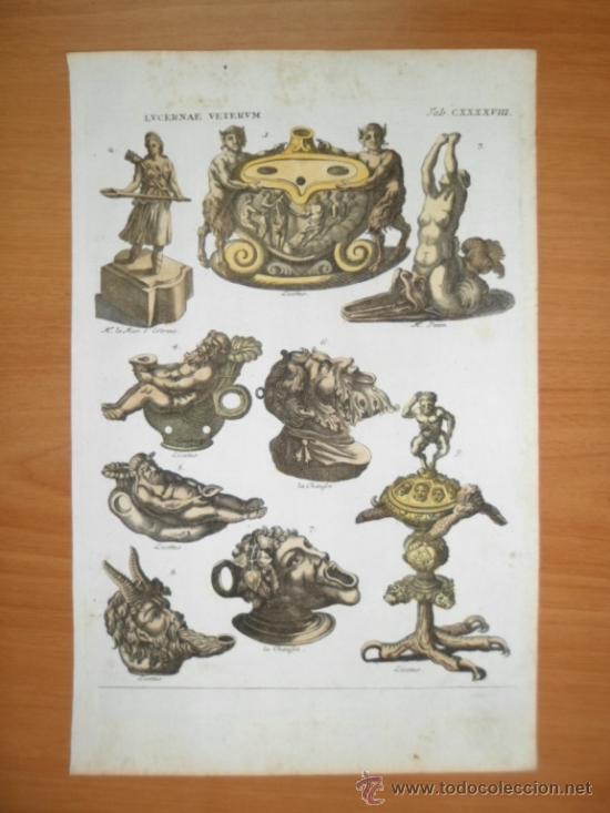 Arte: Lucernas romanas I, 1757, Montfaucon - Foto 2