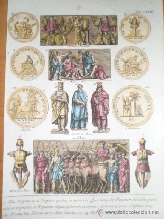 Arte: Relieves y monedas romanas, 1757, Montfaucon - Foto 1
