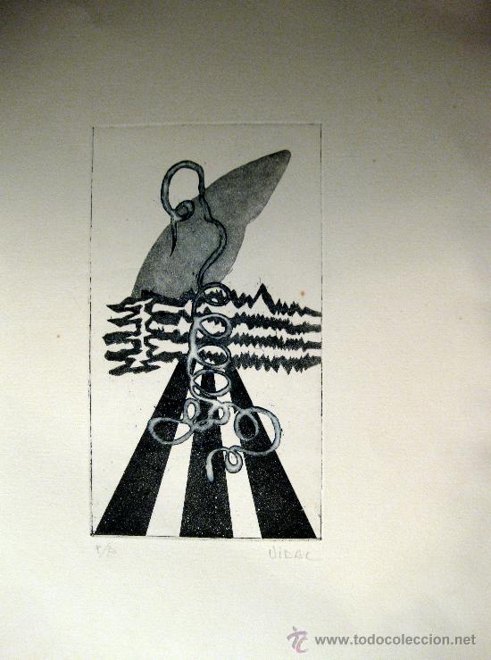 Arte: FRANCESC VIDAL GRABADO ORIGINAL - Foto 1