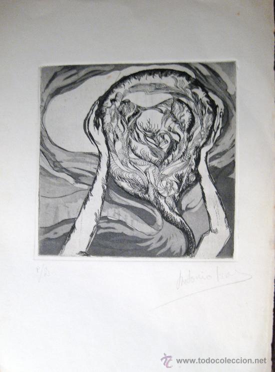 Arte: ANTONIO MAS. GRABADO ORIGINAL - Foto 1