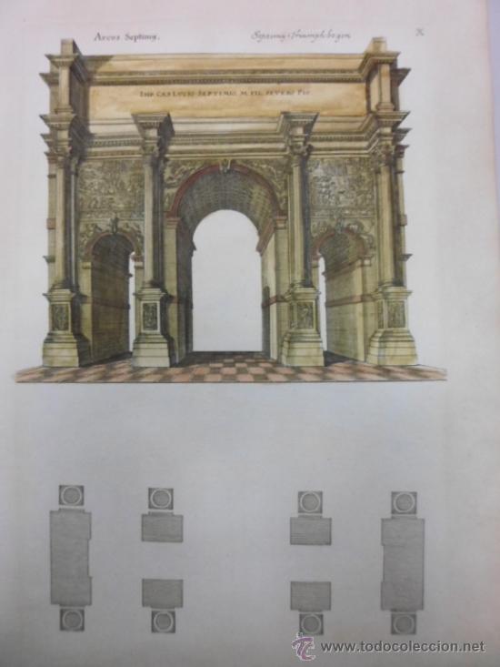 Arte: Arco del emperador romano Septimo Severo, 1679, Sandrart - Foto 1