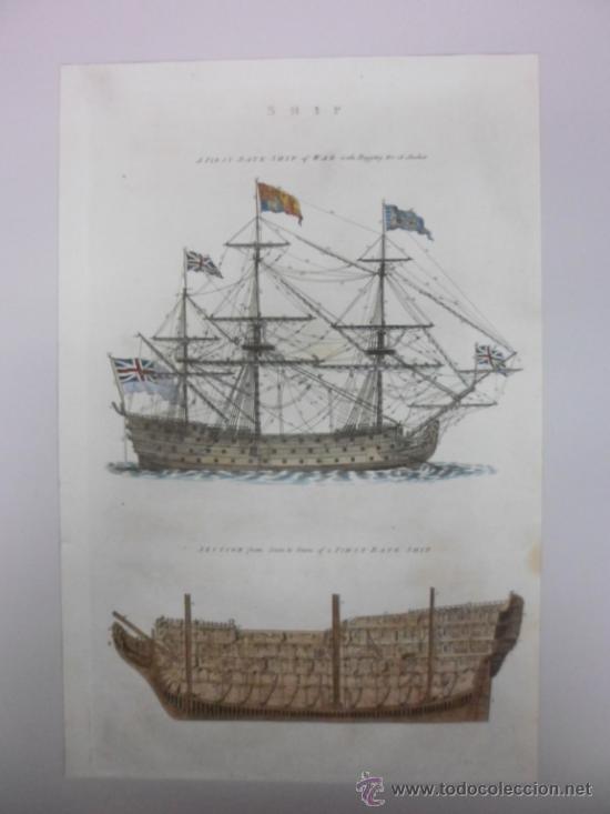 Arte: Barco de Guerra, 1786, W. Chambers - Foto 2