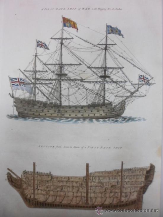 Arte: Barco de Guerra, 1786, W. Chambers - Foto 3