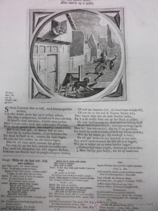 Arte: El buf&oacute;n y escena de la vida cotidiana, 1680, J. Cats - Foto 6