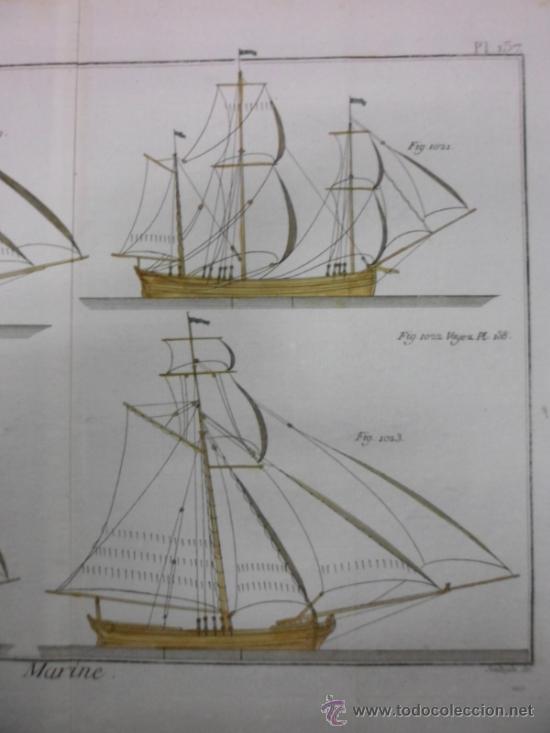 Arte: Diferentes tipos de velas de barcos, 1760, Bernard - Foto 5