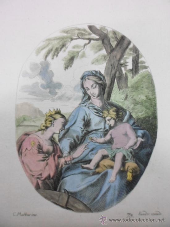 Arte: Mujer con ni&ntilde;o en brazos, 1679, Sandrart - Foto 1