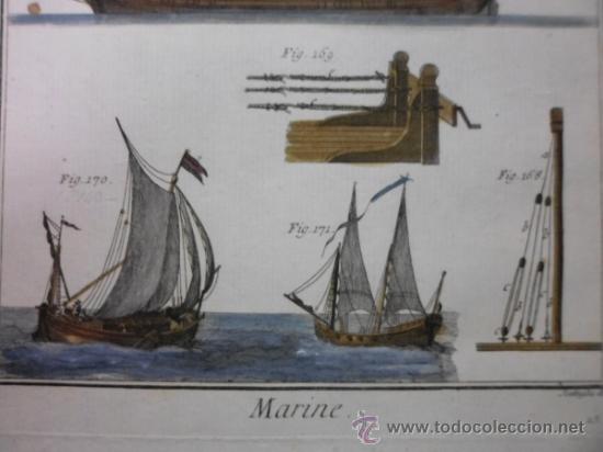 Arte: Distintas partes del barco a vela, 1760, Bernard - Foto 2
