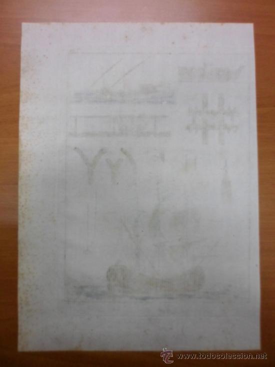 Arte: Distintas partes del barco a vela, 1760, Bernard - Foto 4