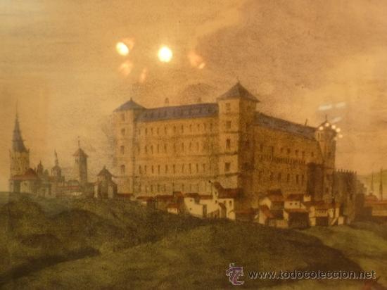 Arte: antiguo grabado toledo - Foto 2