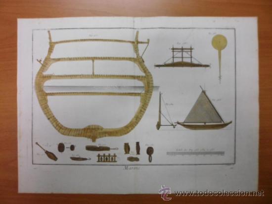 Arte: Secci&oacute;n transversal de un barco, 1760, Bernard - Foto 1