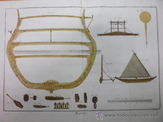 Arte: Secci&oacute;n transversal de un barco, 1760, Bernard - Foto 3