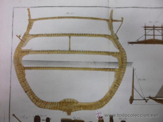 Arte: Secci&oacute;n transversal de un barco, 1760, Bernard - Foto 4