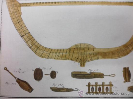 Arte: Secci&oacute;n transversal de un barco, 1760, Bernard - Foto 5