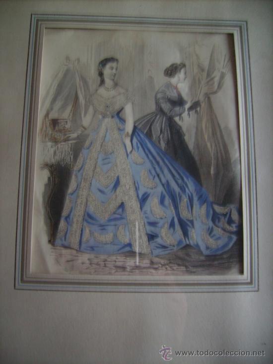 Arte: Grabado de modas. Siglo XIX - Foto 3