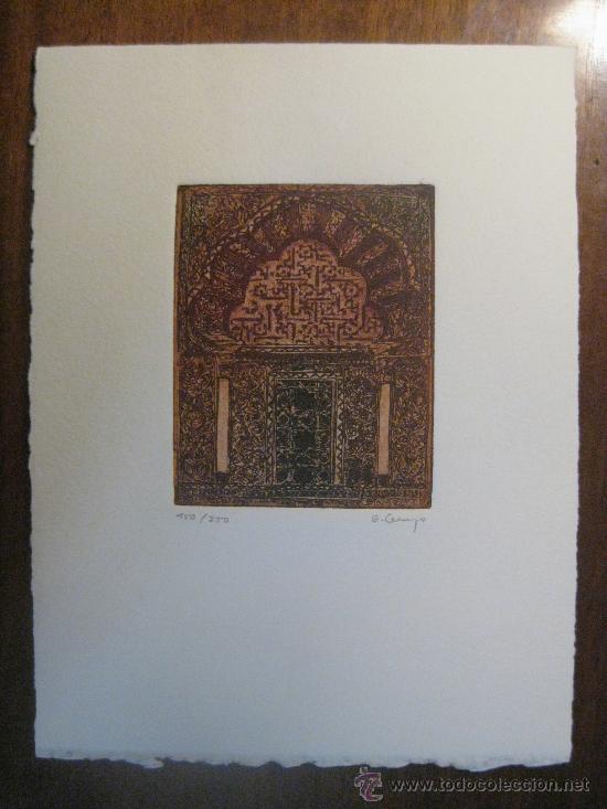 Kunst: GRABADO CON MOTIVO DE LA MEZQUITA DE CORDOBA - FIRMADO Y NUMERADO