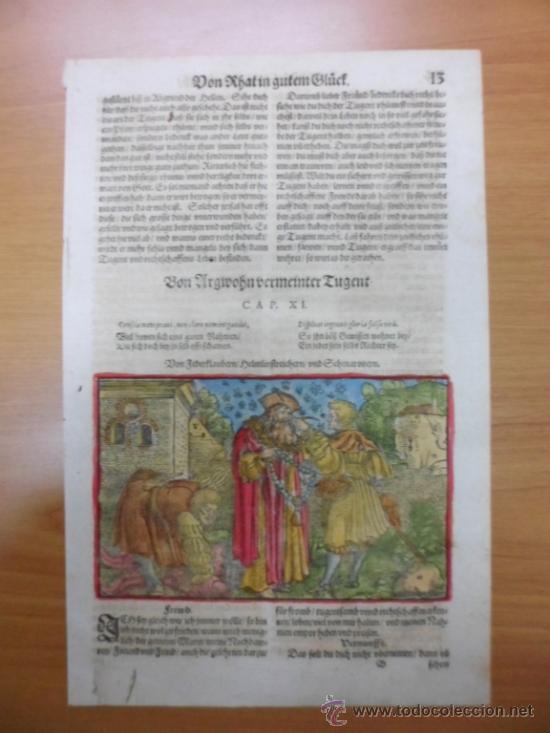 Arte: Falsa Virtud, 1532, Hans Weiditz Petrarch - Foto 2