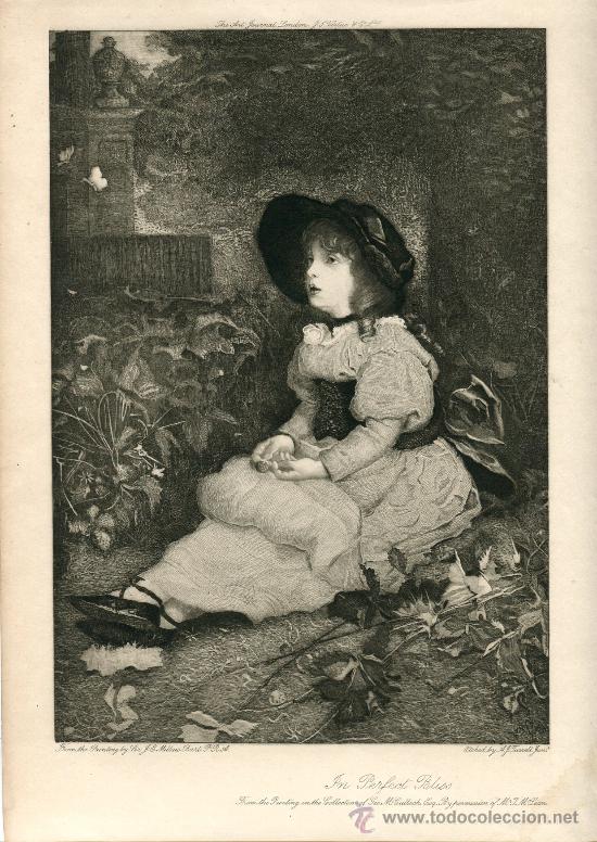 Kunst: 'In Perfect Bliss' grabado por A.J. Turrell sobre obra de J.E. Millais Bart