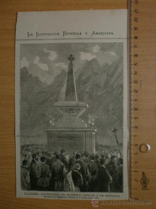 Art: LLAYERS,MONUMENTO,GUERRA CIVIL.OVEJERO.TOMO ILUSTRACION ESPA&Ntilde;OLA Y AMERICANA FINALES 1800