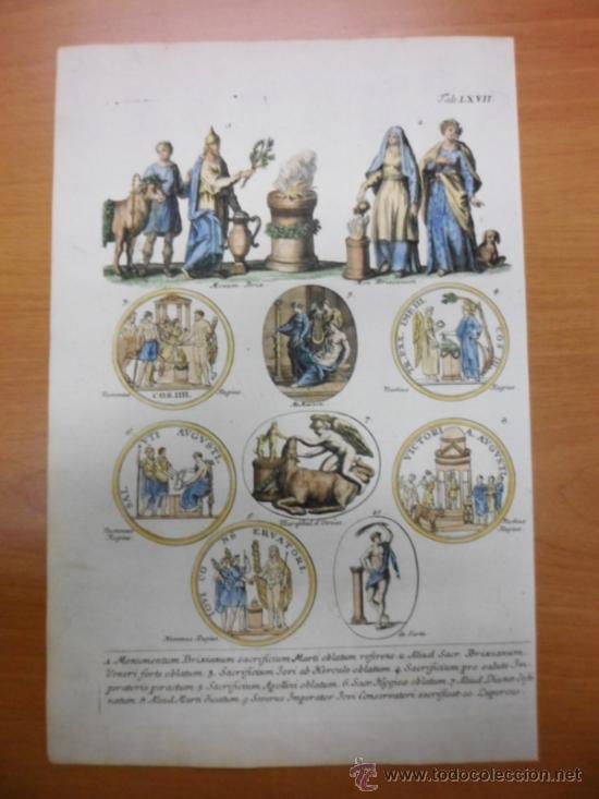 Arte: Antiguas monedas romanas, 1757, Bernard de Montfaucon - Foto 2
