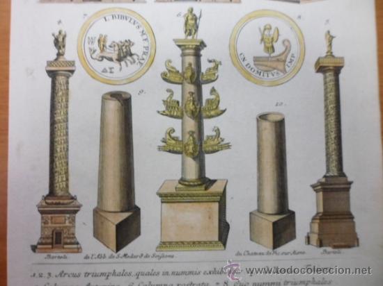 Arte: Arcos y columnas triunfales romanas, 1757, Bernard de Montfaucon - Foto 3