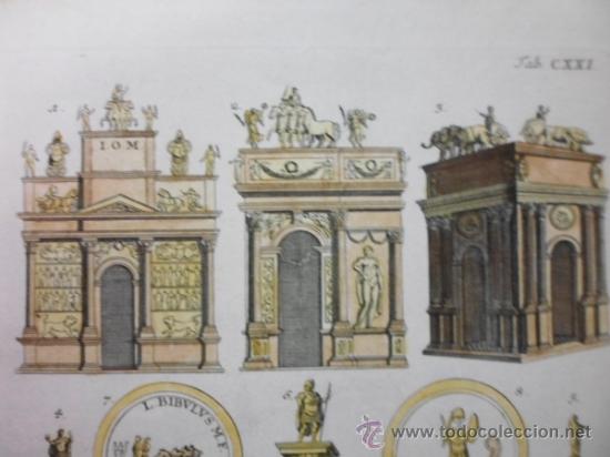 Arte: Arcos y columnas triunfales romanas, 1757, Bernard de Montfaucon - Foto 4