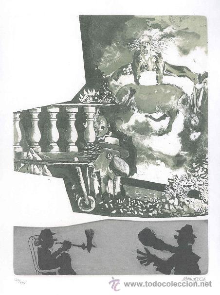 Art: Silvino Poza Minguez (Valladolid, 1926-) grabado CIRCO, firmado l&aacute;piz y numerado