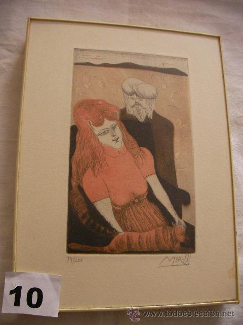 Arte: ANTIGUO GRABADO ORIGINAL 73/200 - Foto 1