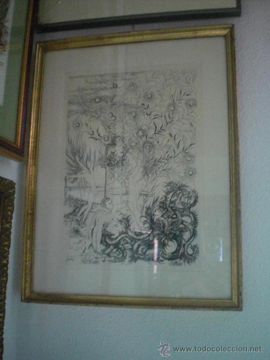 Kunst: AUTOR DESCONOCIDO: Firmado Jotma o jdma. Grabado plancha 21,5x31 y marco de 33,5x43,5cms