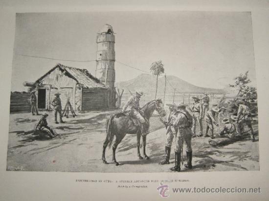 Arte: Revoluci&oacute;n de Cuba / Fuerte de defensa espa&ntilde;ol a las afueras de Remedios (1895)