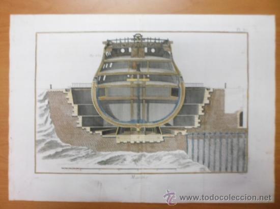 Arte: Barco en astillero, 1760, Bernard - Foto 1