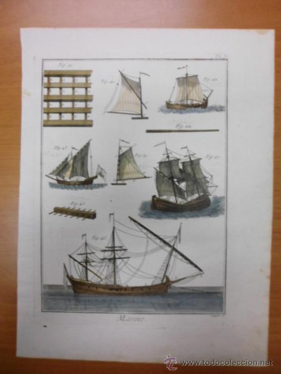 Arte: Embarcaciones a vela, 1760, Bernard - Foto 1