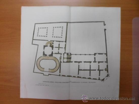 Arte: Plano del Palacio Maximo, Roma, 1679, Joh. Sandrart - Foto 1