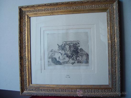 Art: 'Extra&ntilde;a devoci&oacute;n' Grabado original de la serie los Desastres de la Guerra de Goya. N&ordm; 66. 3&ordf; tirada